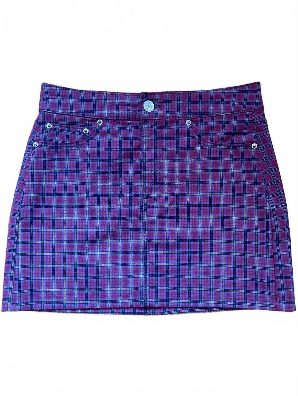 American Eagle Burgundy Plaid Skirt 4 Y2K Mall Goth 90s Grunge Schoolgirl Punk